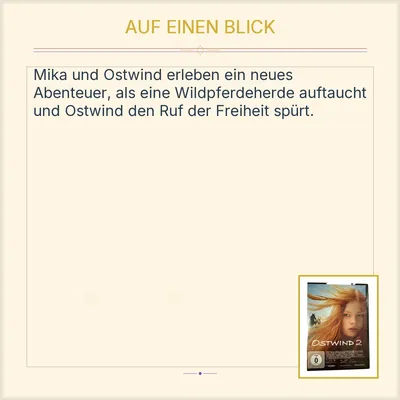 Ostwind 2 DVD Hanna Binke Familienfilm Constantin Film FSK 0