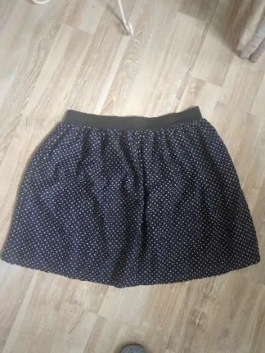 Camaïeu Damen Minirock Gr. L/42 Blau Gepunktet Spitze