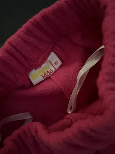 Infinity Kids Mädchen Jogginghose Fleece Pink Gr. 92 Star Badge