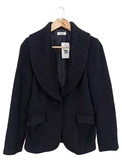 CLOSED Damen Winterjacke Gr. 36/S Schwarz Klassisch Woll-Mix