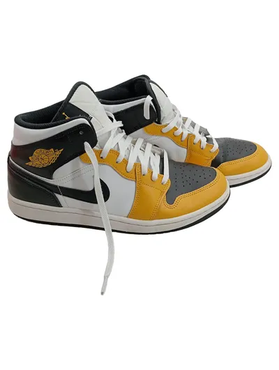 Jordan Air Jordan 1 Mid SE Yellow Ochre Herren Basketballschuhe Leder 44.5