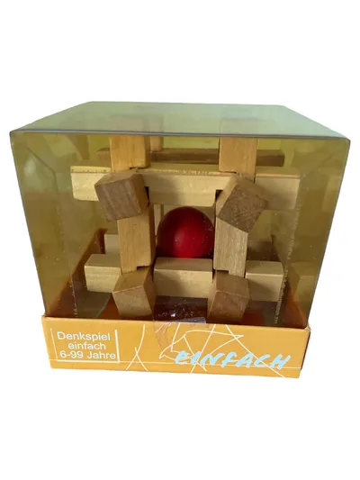 Concept 2 GO Denkspiel Holz Geduldspiel Kugel im Käfig 6-99 Jahre
