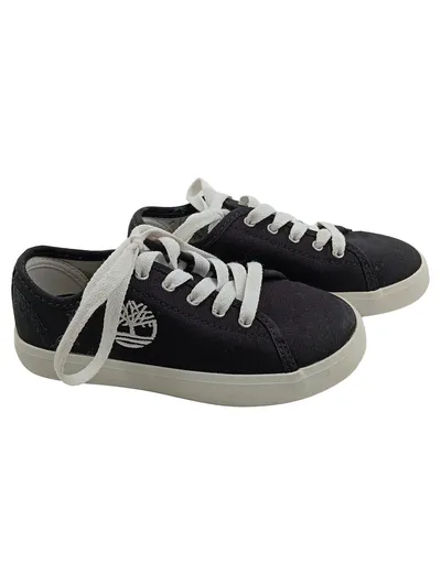 Timberland Sneaker Low Kinder Gr. 27 Schwarz Canvas Schnürung