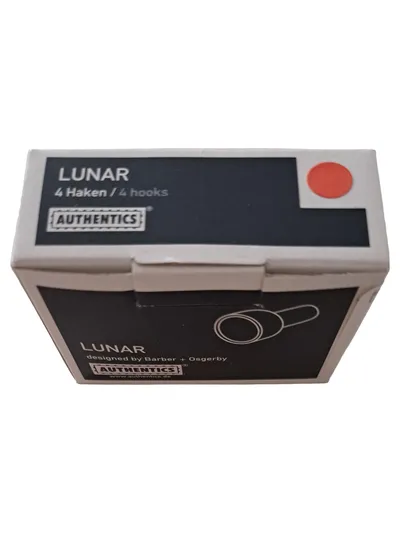 AUTHENTICS Lunar Wandhaken 4er Set Orange Kunststoff Bad
