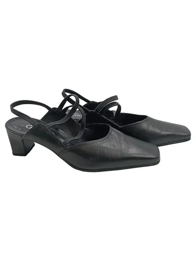 Gabor Comfort Damen Slingpumps Schwarz Leder Gr. 36 Klassisch