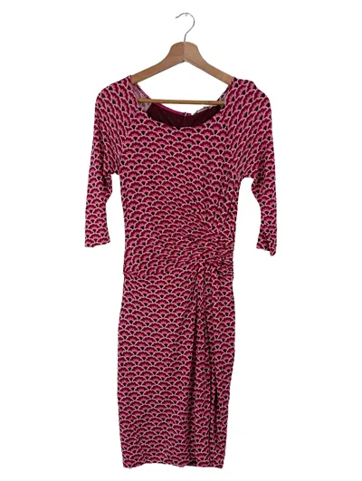 BODEN Etuikleid Damen Gr. 36/S Rot Grafisch Lyocell Vintage