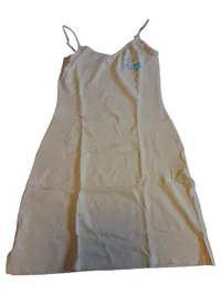 Esprit Damen Nachthemd Gr. 38 Beige Ärmellos Baumwolle Casual Stickerei 1