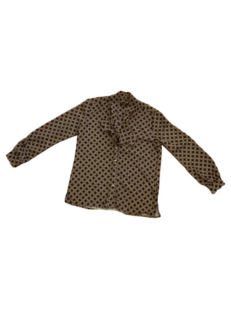 Claudia Sträter Bluse Damen 40/L Braun Geometrisch Klassisch 1