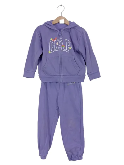 GAP Kinder Jogginganzug Set Hoodie Hose Lila Gr. 104 4 Jahre