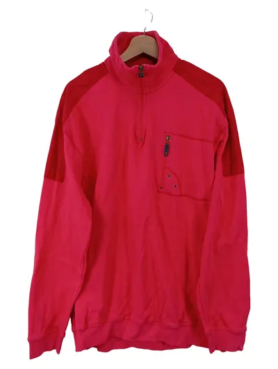 MAERZ Herren Sweatjacke Gr. 58/XXL Rot Casual Baumwolle Half-Zip