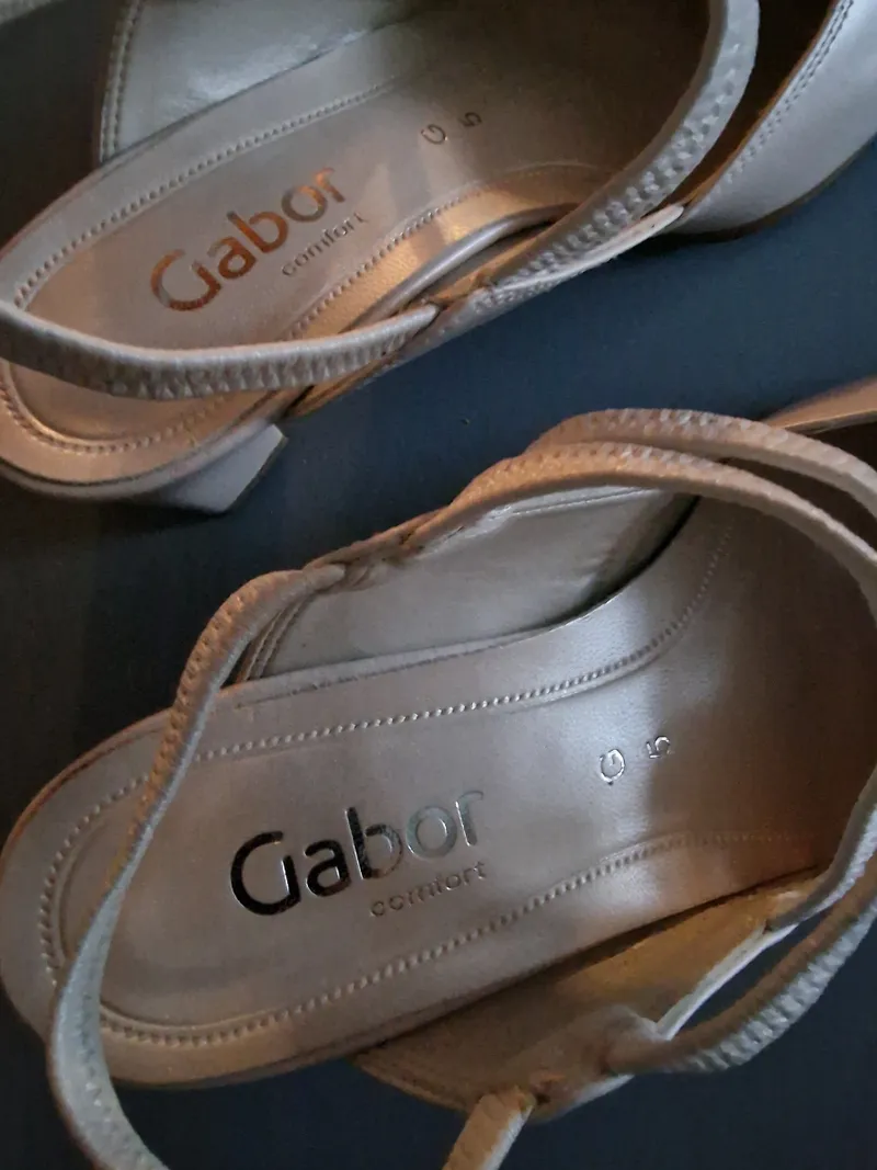 Gabor Comfort Damen Slingback Pumps Weiß Leder Gr. 36 Elegant 2