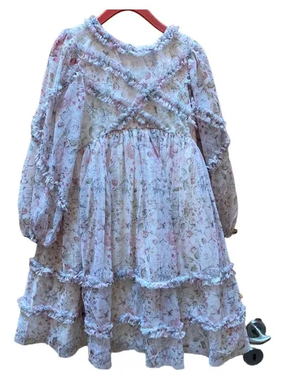 NEXT Mädchen Freizeitkleid Gr. 104 Blumenmuster Mehrfarbig