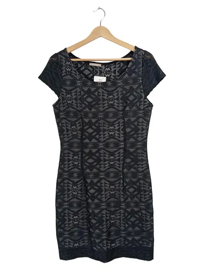 ORSAY Damen Etuikleid Gr. 36 Schwarz Spitze Ethno Elegant