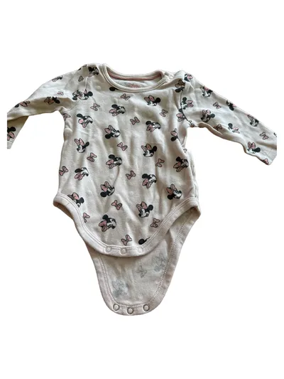 Disney Baby Mädchen Body Minnie Maus Gr. 62 Rosa Langarm