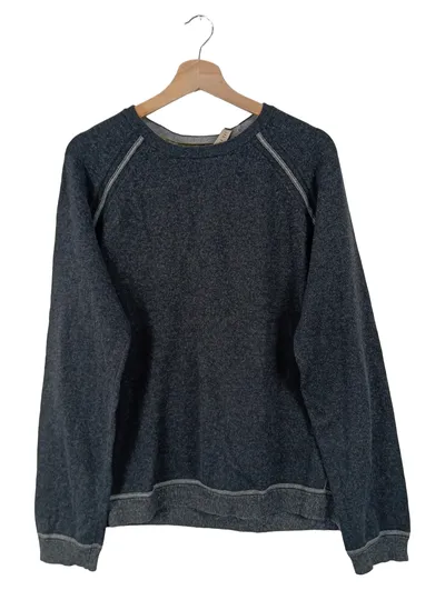 TED BAKER Pullover Herren Gr. 52/L Grau Casual Baumwolle Wolle