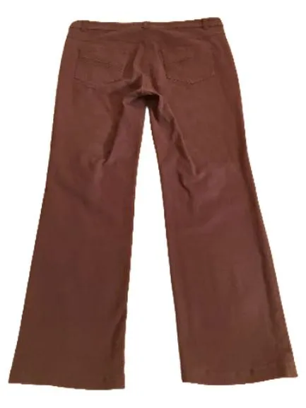 Anne L. Stoffhose Damen Gr. 42 Braun Stretch Casual Baumwolle 2