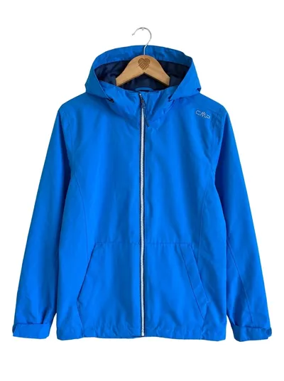 CMP Kinder Outdoorjacke Gr. 152 Blau Sportlich Kapuze Reißverschluss