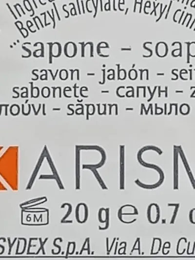 KARISMA Stückseife Sapone Soap 20g Made in Italy Hotelseife