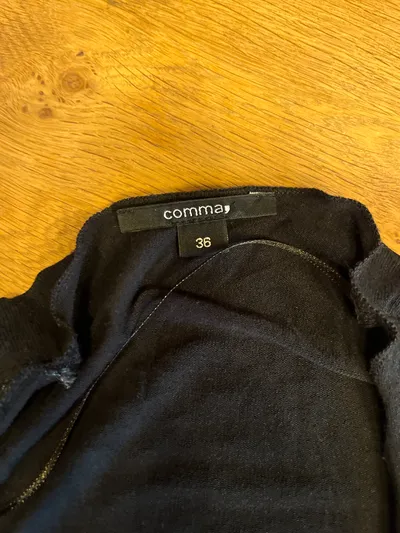 Comma Damen Strickjacke Cardigan Gr. 36/S Schwarz Viskose Elegant