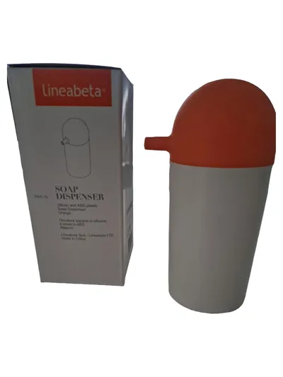 LINEABETA Seifenspender Orange Silikon Kunststoff Modern Badezimmer