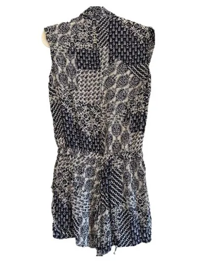 s.Oliver Damen Jumpsuit Kurz Gr. S Blau Weiß Paisley Boho Viskose