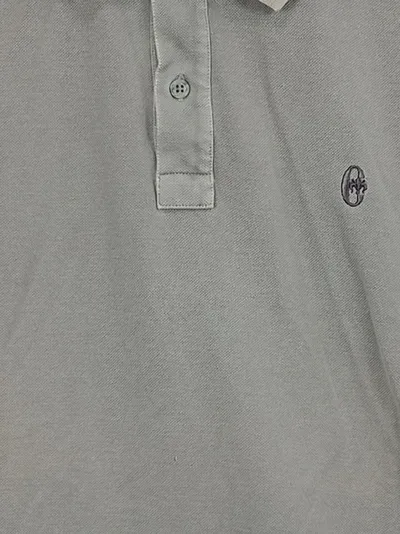 Conte of Florence Poloshirt Herren Klassisch Grau L 100% Baumwolle Piqué
