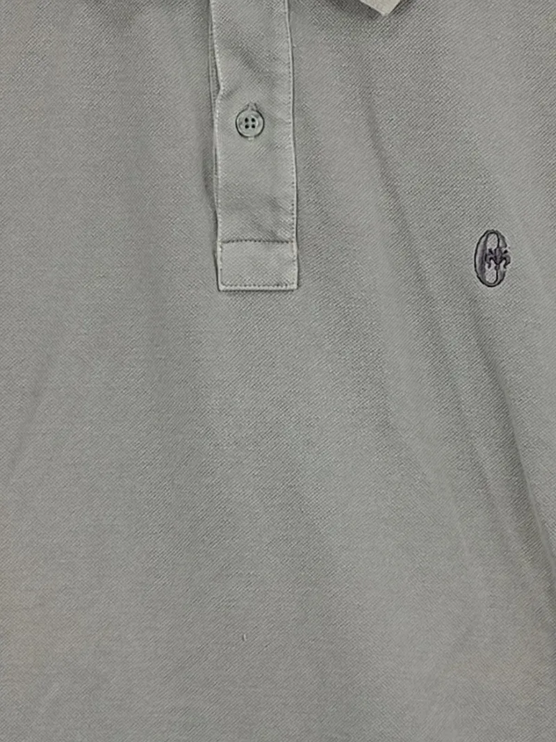 Conte of Florence Poloshirt Herren Klassisch Grau L 100% Baumwolle Piqué 2