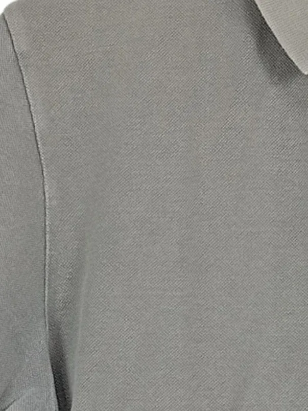Conte of Florence Poloshirt Herren Klassisch Grau L 100% Baumwolle Piqué 3