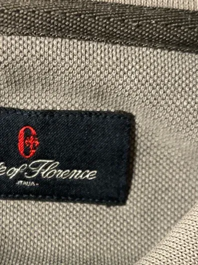 Conte of Florence Poloshirt Herren Klassisch Grau L 100% Baumwolle Piqué 6