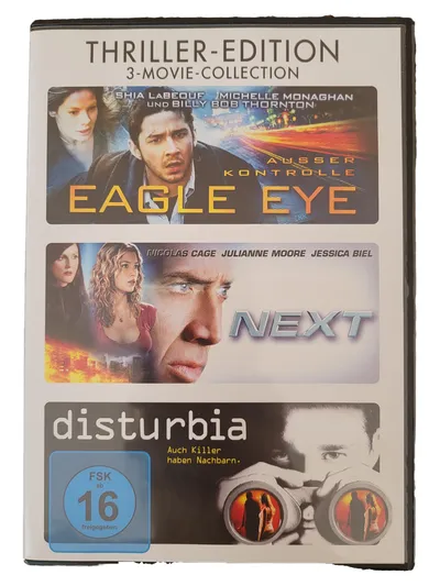 Thriller-Edition 3-Movie-Collection DVD Eagle Eye Next Disturbia Shia LaBeouf