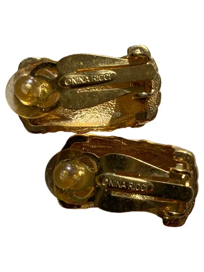Nina Ricci Ohrclips Damen Gold Elegant Metall Schmuck
