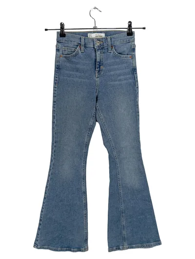 Topshop Jamie Flare Jeans Bootcut Damen Blau W25 L28 Baumwolle
