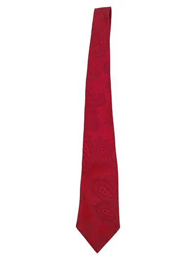COMMODORE Herren Krawatte Rot Paisley Seide Business Elegant 8,5cm breit 140cm