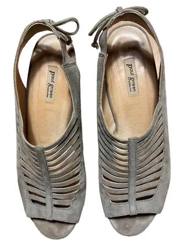 Paul Green Sandaletten Damen Gr. 38 Beige Leder Cut-Outs Slingback 2