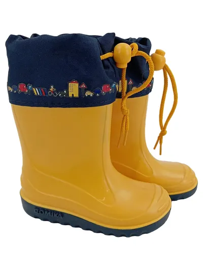 ROMIKA Kinder Gummistiefel Gr. 21 Gelb Outdoor Regenstiefel mit Schaft