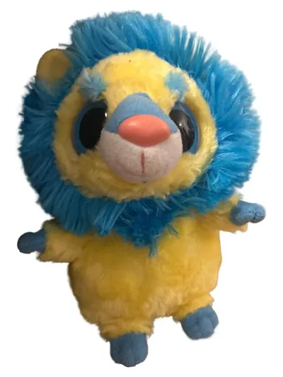 Kuschelwuschel Löwe Plüschtier Kuscheltier Gelb Blau 20 cm