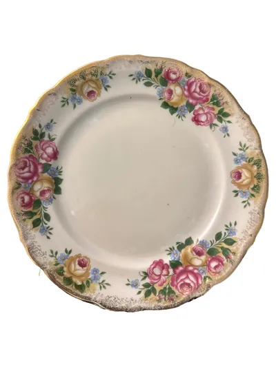 Winterling Frühstücksteller Vintage Porzellan Mehrfarbig Blumen Teller