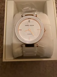 Anne Klein Damenuhr Diamond Keramik Weiß Roségold Elegant AK/1018RGWT 2