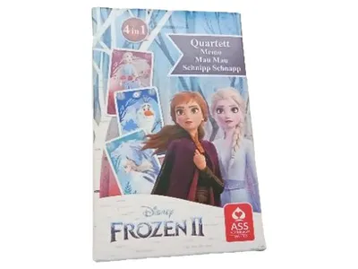 ASS Altenburger Frozen II 4in1 Kartenspiel Quartett Mau Mau Memo Kinder