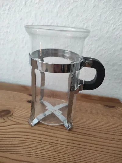 Bodum Glas Kaffeebecher 250ml Transparent Modern Henkellos 13cm