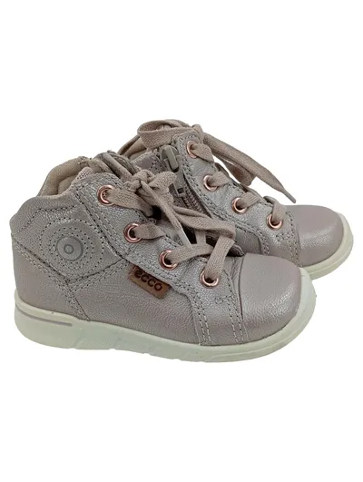 ECCO Schnürschuhe Kinder Gr. 22 Grau Casual Boots Reißverschluss