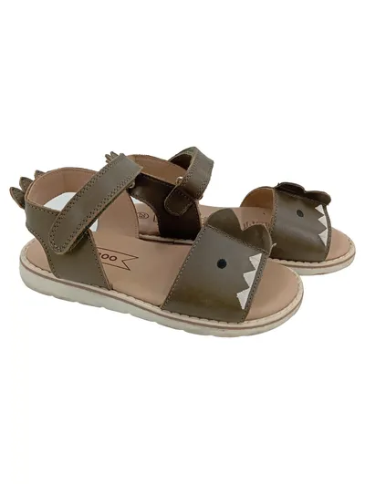 FRIBOO Kinder Sandalen Gr. 29 Grün Casual Monster-Design Klettverschluss