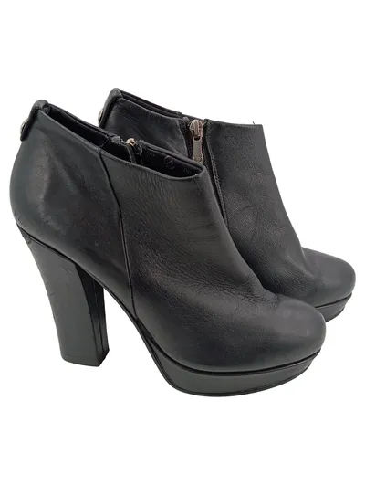 POLLINI Damen Stiefelette Gr. 39 Schwarz Elegant Klassisch High Heel