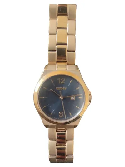 DKNY Damenuhr Gold Elegant Armbanduhr NY-2384 Edelstahl