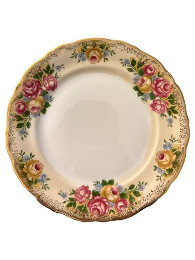 Winterling Frühstücksteller Vintage Porzellan Mehrfarbig Blumen Teller