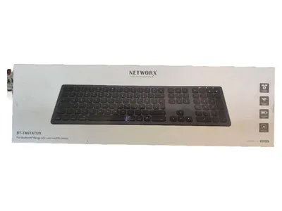 Networx Australia BT-Tastatur Bluetooth kabellos für iOS macOS Grau