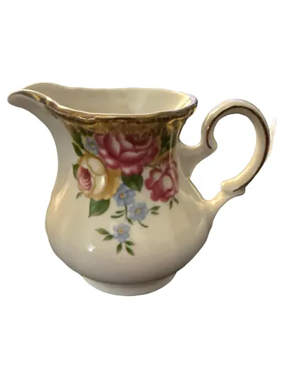 Winterling Milch und Zucker Set Vintage Mehrfarbig Blumen Porzellan