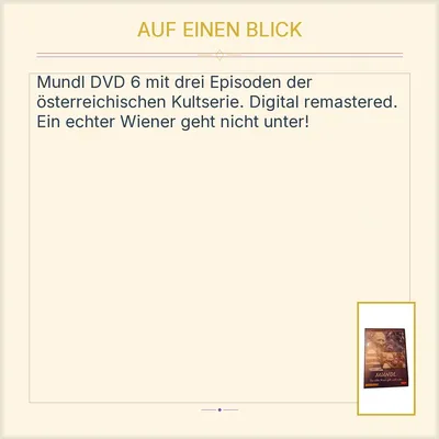 Mundl - Ein echter Wiener geht nicht unter DVD6 Digital Remastered ORF Serie