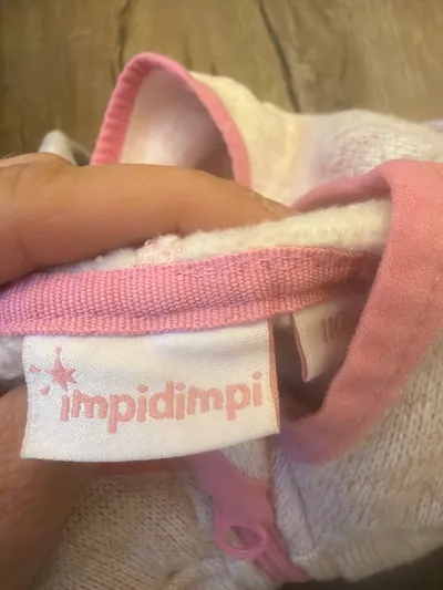 Impidimpi Strickjacke Mädchen Gr. 110 Rosa Melange Kapuze Reißverschluss