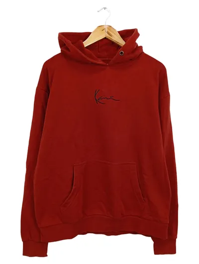 KARL KANI Kapuzenpullover Herren Hoodie Gr. 46/S Rot Casual Urban Basic
